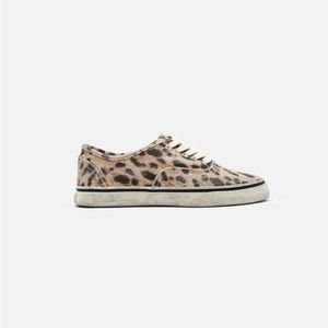 Re/Done Cheetah Print New Distressed Sneakers 6.5